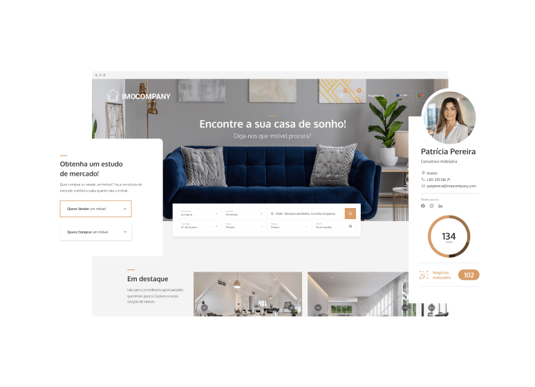 Site Imobiliário Profissional X-IMO CRM