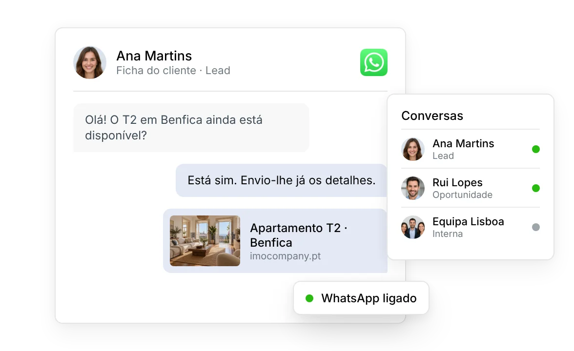 Conversas: Fale com os clientes pelo WhatsApp sem sair do X-IMO